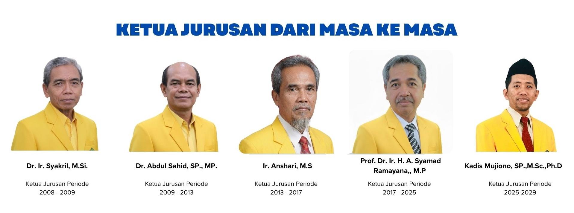 Ketua Jurusan dari Masa ke Masa